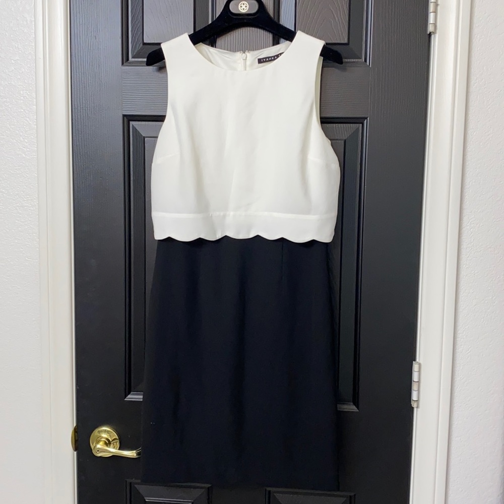 Black and white mini dress